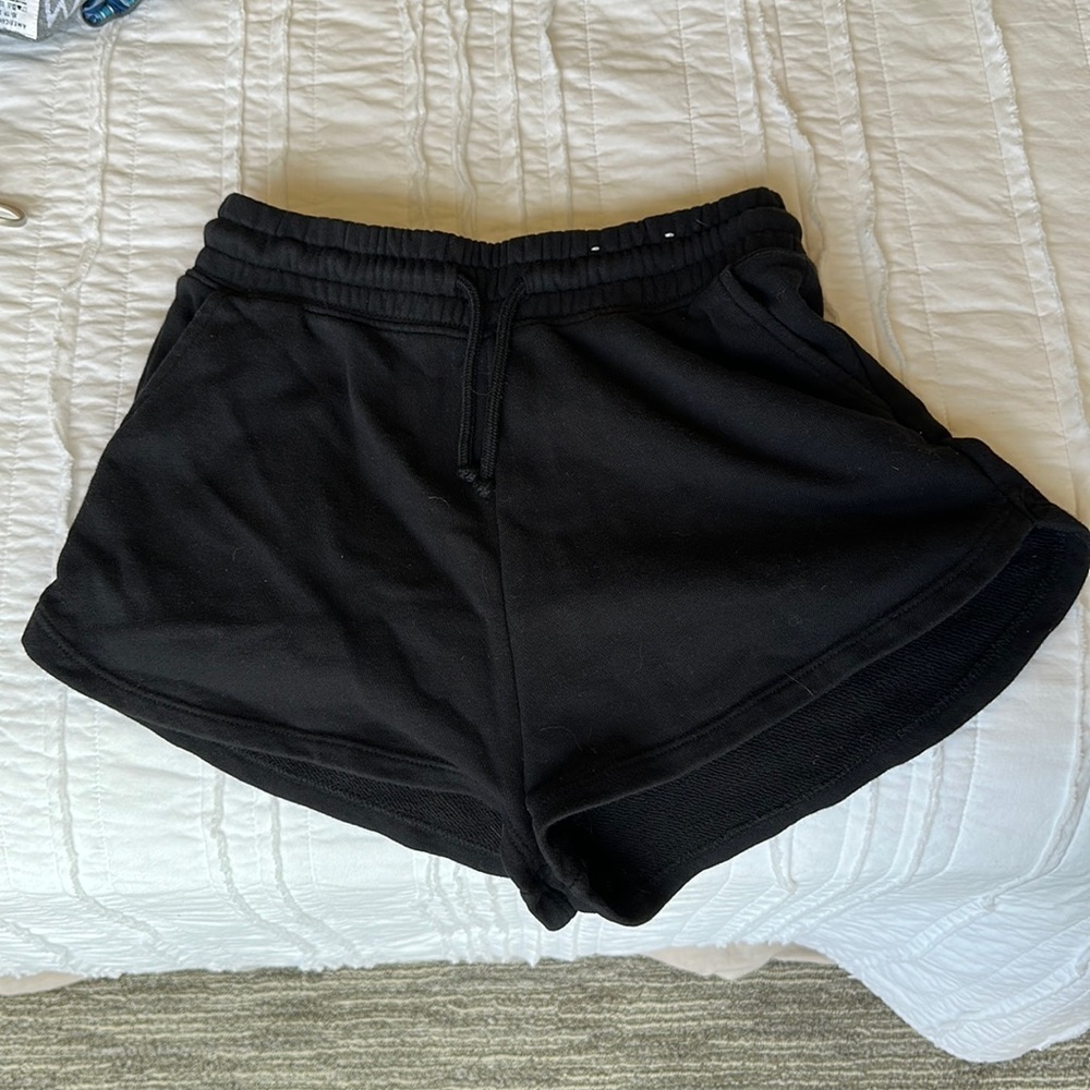 black cotton shorts